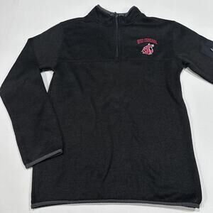 Champion Pullover Women S Black 1/4 Zip Fleece Mock Neck WSU Cougars Embroidered